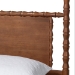 Baxton Studio Danette Bobbin Wood 5-Piece Canopy Bedroom Set, Queen - MG0260-2-Walnut-Queen 5PC Canopy Bedroom Set