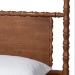 Baxton Studio Danette Bobbin Wood Canopy Bed, Queen - MG0260-2-Walnut-Queen-Canopy Bed