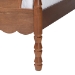 Baxton Studio Danette Bobbin Wood Canopy Bed, Queen - MG0260-2-Walnut-Queen-Canopy Bed