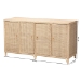 bali & pari Delilah Natural Rattan 4-Door Sideboard Buffet - Delilah-Natural Rattan-Sideboard