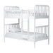 Baxton Studio Lucera Bobbin Bunk Bed with Ladder, White