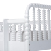 Baxton Studio Lucera Bobbin Bunk Bed with Ladder, White - MG0110-9-White-Twin-Bunk Bed