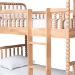 Baxton Studio Lucera Bobbin Bunk Bed with Ladder, Beech Brown - MG0110-9-Beech-Twin-Bunk Bed