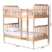 Baxton Studio Lucera Bobbin Bunk Bed with Ladder, Beech Brown - MG0110-9-Beech-Twin-Bunk Bed