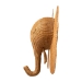 bali & pari Elissa Elephant Head Natural Rattan Wall Decor - Elephant-Light Honey Rattan-Wall Decor