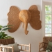 bali & pari Elissa Elephant Head Natural Rattan Wall Decor - Elephant-Light Honey Rattan-Wall Decor