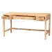 bali & pari Kalimantan Natural Rattan Desk with Three Drawers - Lupe-Light Honey-Desk