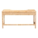 bali & pari Kalimantan Natural Rattan Desk with Three Drawers - Lupe-Light Honey-Desk