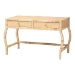 bali & pari Dalida Natural Rattan Writing Desk with Two Drawers