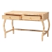 bali & pari Dalida Natural Rattan Writing Desk with Two Drawers - Lina-Light Honey-Desk