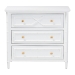 bali & pari Lucia Mahogany Wood 3-Drawer Chest with Bamboo Motif - Lucia-White-Chest
