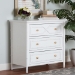 bali & pari Lucia Mahogany Wood 3-Drawer Chest with Bamboo Motif - Lucia-White-Chest