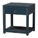 bali & pari Nata Grasscloth Nightstand with Drawer and Open Shelf, Indigo