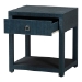 bali & pari Nata Grasscloth Nightstand with Drawer and Open Shelf, Indigo - Nata-Indigo Woven Grasscloth-NS