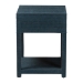 bali & pari Nata Grasscloth Nightstand with Drawer and Open Shelf, Indigo - Nata-Indigo Woven Grasscloth-NS