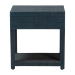 bali & pari Nata Grasscloth Nightstand with Drawer and Open Shelf, Indigo - Nata-Indigo Woven Grasscloth-NS