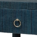bali & pari Nata Grasscloth Nightstand with Drawer and Open Shelf, Indigo - Nata-Indigo Woven Grasscloth-NS