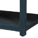 bali & pari Nata Grasscloth Nightstand with Drawer and Open Shelf, Indigo - Nata-Indigo Woven Grasscloth-NS