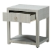 bali & pari Nata Grasscloth Nightstand with Drawer and Open Shelf, Coastal Blue - Nata-Coastal Blue Woven Grasscloth-NS