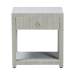 bali & pari Nata Grasscloth Nightstand with Drawer and Open Shelf, Coastal Blue - Nata-Coastal Blue Woven Grasscloth-NS