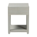 bali & pari Nata Grasscloth Nightstand with Drawer and Open Shelf, Coastal Blue - Nata-Coastal Blue Woven Grasscloth-NS