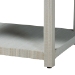 bali & pari Nata Grasscloth Nightstand with Drawer and Open Shelf, Coastal Blue - Nata-Coastal Blue Woven Grasscloth-NS