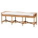 bali & pari Adonia Natural Rattan Accent Bench with Cushioned Seat
