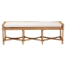 bali & pari Adonia Natural Rattan Accent Bench with Cushioned Seat - Adonia-Natural Rattan-Cushion-Bench