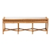 bali & pari Adonia Natural Rattan Accent Bench with Cushioned Seat - Adonia-Natural Rattan-Cushion-Bench