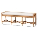 bali & pari Adonia Natural Rattan Accent Bench with Cushioned Seat - Adonia-Natural Rattan-Cushion-Bench