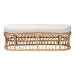 bali & pari Adelpha Natural Rattan Accent Bench with Cushioned Seat - Adelpha-Natural Rattan-Cushion-Bench
