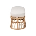 bali & pari Adelpha Natural Rattan Accent Bench with Cushioned Seat - Adelpha-Natural Rattan-Cushion-Bench