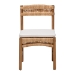 bali & pari Elvera Woven Seagrass and Mahogany Wood Dining Chair - MD-39986-Elvera-Light Walnut-Cushion-DC