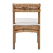 bali & pari Elvera Woven Seagrass and Mahogany Wood Dining Chair - MD-39986-Elvera-Light Walnut-Cushion-DC
