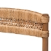 bali & pari Elvera Woven Seagrass and Mahogany Wood Dining Chair - MD-39986-Elvera-Light Walnut-Cushion-DC