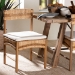 bali & pari Elvera Woven Seagrass and Mahogany Wood Dining Chair - MD-39986-Elvera-Light Walnut-Cushion-DC