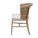 bali & pari Vellon Woven Seagrass and White Wash Mahogany Wood Dining Chair - MD-39989-Vellon-White Wash-Cushion-DC