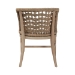 bali & pari Vellon Woven Seagrass and White Wash Mahogany Wood Dining Chair - MD-39989-Vellon-White Wash-Cushion-DC