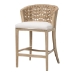 bali & pari Vellon Woven Seagrass and White Wash Mahogany Wood Counter Stool