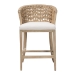 bali & pari Vellon Woven Seagrass and White Wash Mahogany Wood Counter Stool - MD-39993-Vellon-White Wash-Cushion-CS