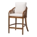 bali & pari Varen Seagrass and Mahogany Wood Counter Stool