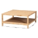 bali & pari Kalimantan Natural Rattan Coffee Table with Shelf, Square - Kalimantan-Mod2-Square-Rattan-Coffee Table