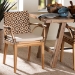 bali & pari Storsel Natural Rattan and Teak Wood Dining Chair, Two-Tone Brown - Storsel Two-Toned-Cushion-DC