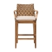 bali & pari Storsel Natural Rattan and Teak Wood Counter Stool, Two-Tone Brown - Storsel Two-Toned-Cushion-CS