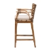 bali & pari Storsel Natural Rattan and Teak Wood Counter Stool, Two-Tone Brown - Storsel Two-Toned-Cushion-CS