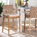 bali & pari Storsel Natural Rattan and Teak Wood Counter Stool, Two-Tone Brown - Storsel Two-Toned-Cushion-CS