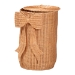 bali & pari Creusa Natural Rattan Laundry Basket with Bow Detail, Tall - WS282-Honey Ada Rattan-Basket