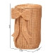 bali & pari Creusa Natural Rattan Laundry Basket with Bow Detail, Tall - WS282-Honey Ada Rattan-Basket