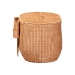 bali & pari Creusa Natural Rattan Laundry Basket with Bow Detail, Wide - WS283-Honey Ada Rattan-Basket