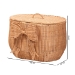 bali & pari Creusa Natural Rattan Laundry Basket with Bow Detail, Wide - WS283-Honey Ada Rattan-Basket